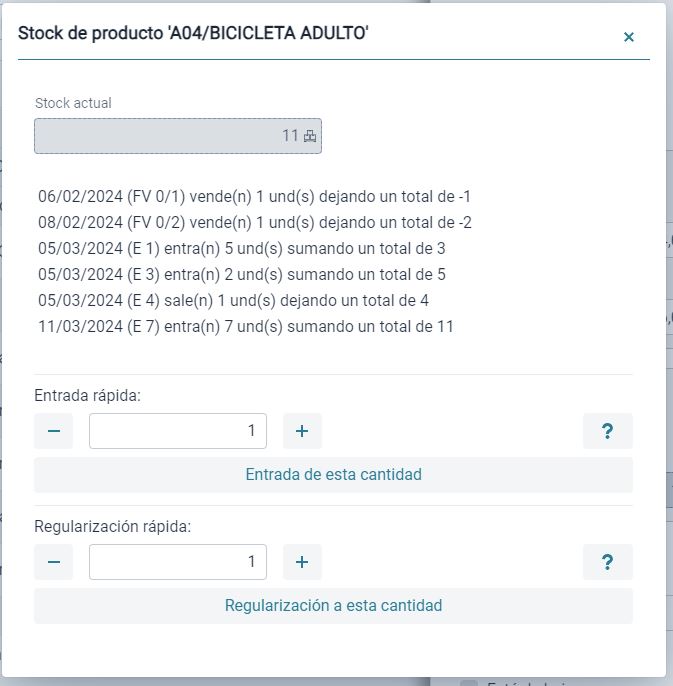 Control stock en TPVnube.es